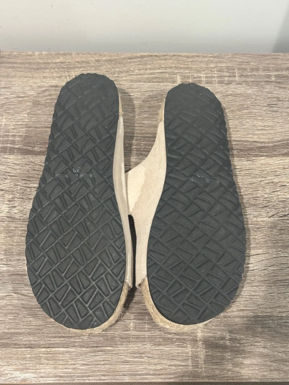 Manebí Nordic Espadrille Sandals in Tan and Light Blue Suede